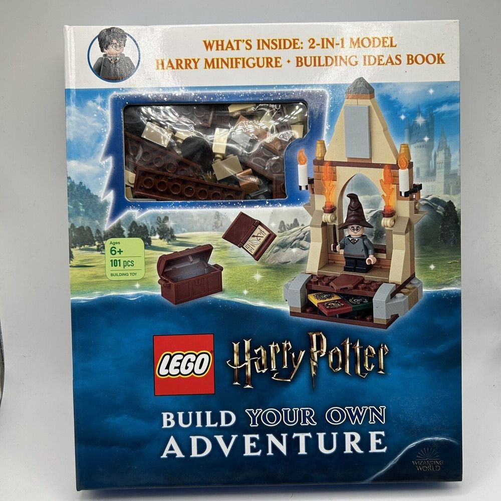 Harry Potter Build Your Own Adventure Lego Minifigure Book Kit 101pc, New (Kk3)